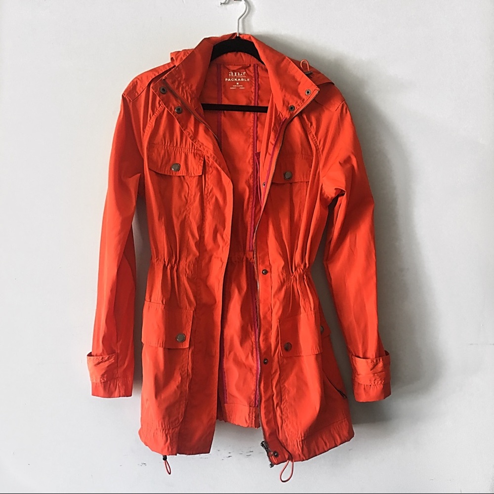 Orange Waterproof Parka - Raincoat